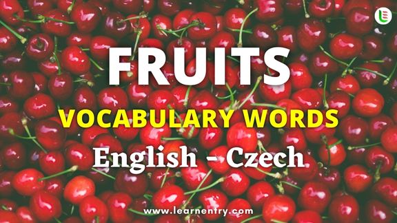 Fruits names in Czech and English