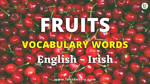 Fruits names in Irish and English
