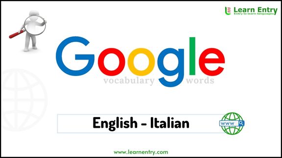 Google vocabulary words in Italian and English