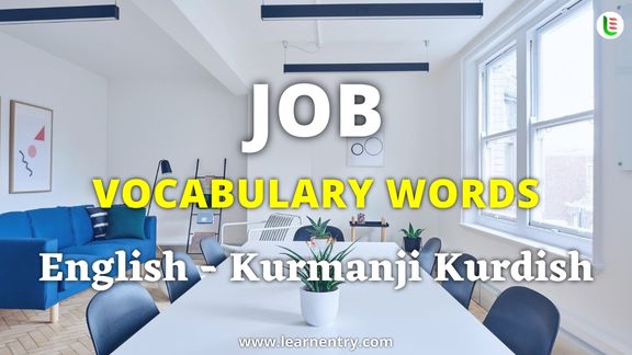 Job vocabulary words in Kurmanji kurdish and English