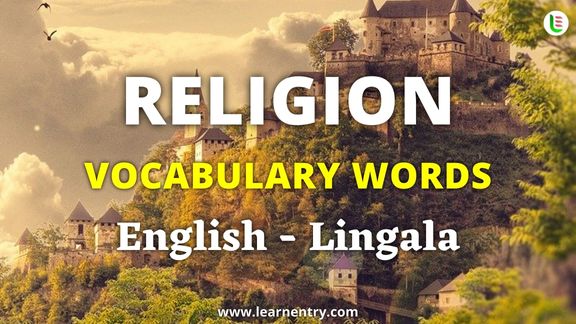 Religion vocabulary words in Lingala and English
