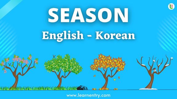 Season names in Korean and English