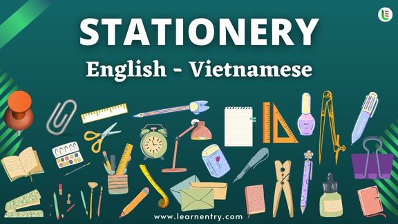 Stationery items names in Vietnamese and English