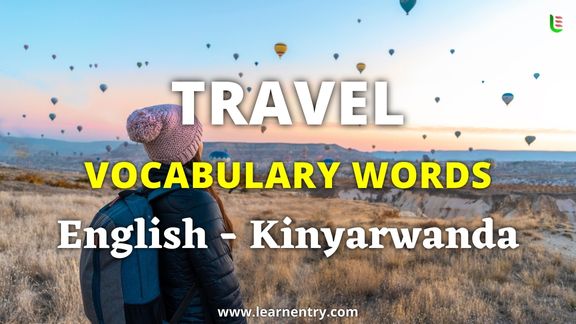 Travel vocabulary words in Kinyarwanda and English