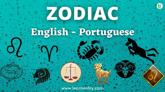 Zodiac names in Portuguese and English