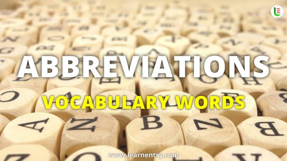 Abbreviations vocabulary words in English