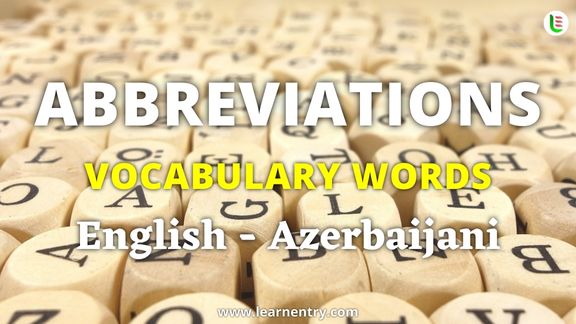 Abbreviation vocabulary words in Azerbaijani and English