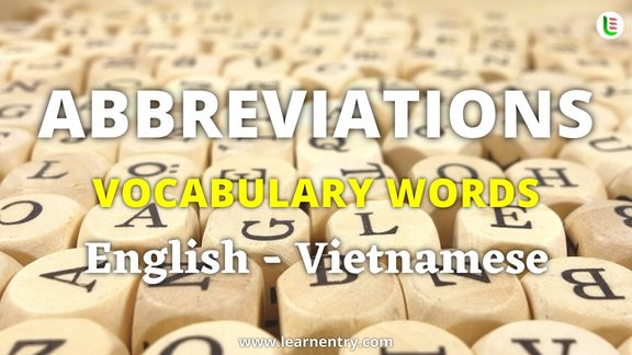 Abbreviation vocabulary words in Vietnamese and English