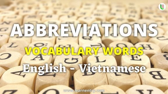Abbreviation vocabulary words in Vietnamese and English - Common Vietnamese Vocabulary