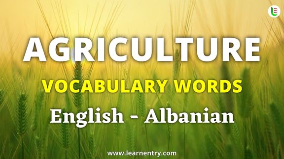 Agriculture vocabulary words in Albanian and English - Common Albanian Vocabulary