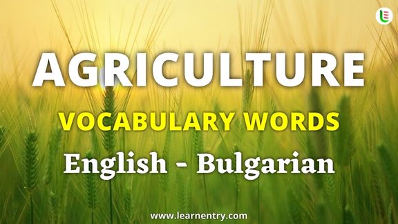 Agriculture vocabulary words in Bulgarian and English - Common Bulgarian Vocabulary