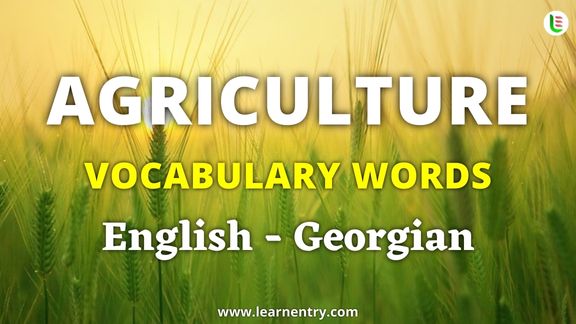 Agriculture vocabulary words in Georgian and English - Common Georgian Vocabulary