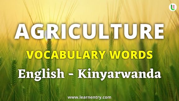 Agriculture vocabulary words in Kinyarwanda and English - Common Kinyarwanda Vocabulary