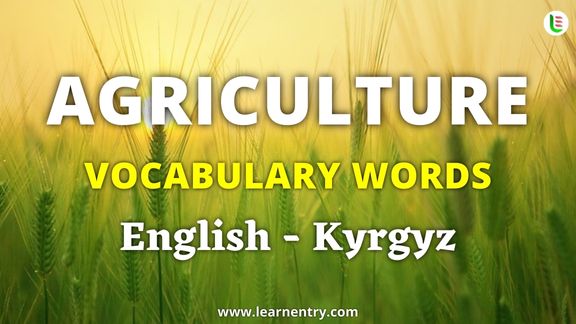 Agriculture vocabulary words in Kyrgyz and English - Common Kyrgyz Vocabulary