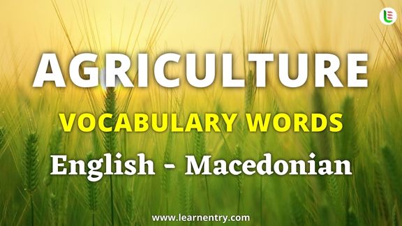 Agriculture vocabulary words in Macedonian and English - Common Macedonian Vocabulary