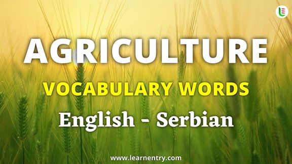 Agriculture vocabulary words in Serbian and English - Common Serbian Vocabulary