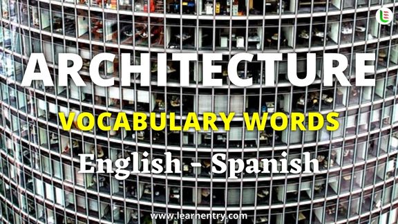 Architecture vocabulary words in Spanish and English - Common Spanish Vocabulary