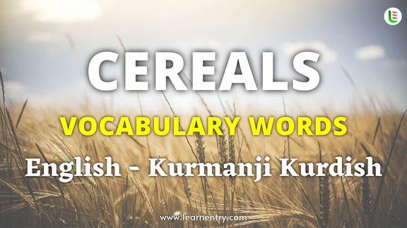 Cereals names in Kurmanji kurdish and English