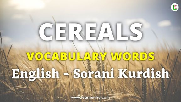 Cereals names in Sorani kurdish and English