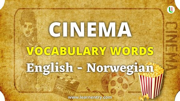 Cinema vocabulary words in Norwegian and English - Common Norwegian Vocabulary