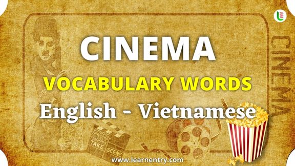 Cinema vocabulary words in Vietnamese and English