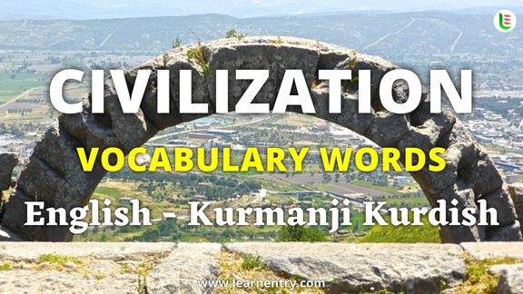 Civilization vocabulary words in Kurmanji kurdish and English - Common Kurmanji kurdish Vocabulary