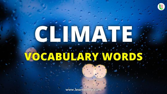 Climate vocabulary words in English
