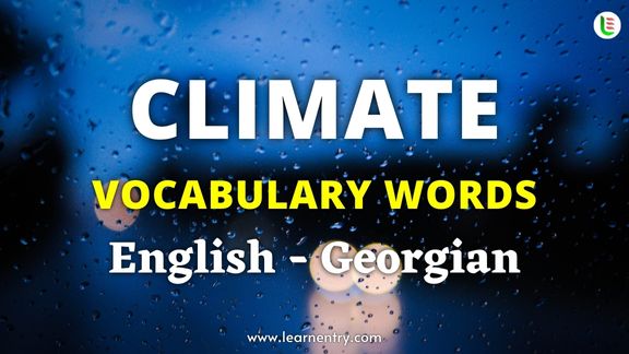 Climate names in Georgian and English - Common Georgian Vocabulary
