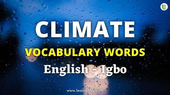 Climate names in Igbo and English - Common Igbo Vocabulary