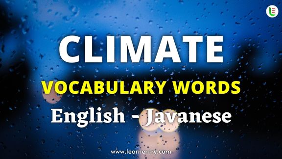 Climate names in Javanese and English - Common Javanese Vocabulary