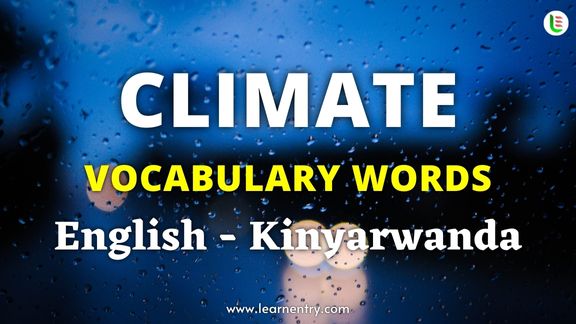 Climate names in Kinyarwanda and English - Common Kinyarwanda Vocabulary