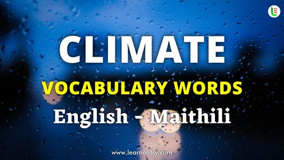 Climate names in Maithili and English