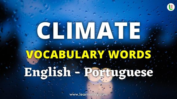 Climate names in Portuguese and English - Common Portuguese Vocabulary