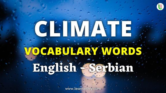 Climate names in Serbian and English - Common Serbian Vocabulary