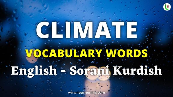 Climate names in Sorani kurdish and English - Common Sorani kurdish Vocabulary