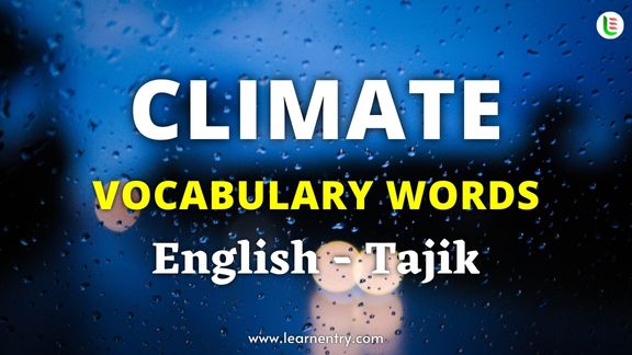 Climate names in Tajik and English