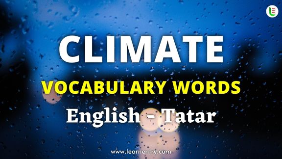 Climate names in Tatar and English - Common Tatar Vocabulary