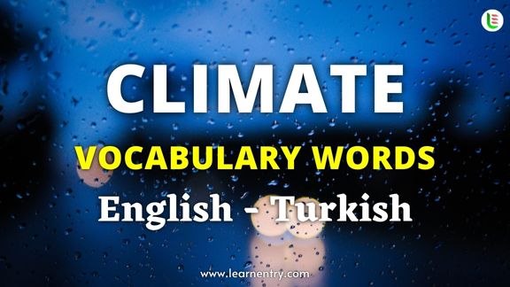 Climate names in Turkish and English - Common Turkish Vocabulary