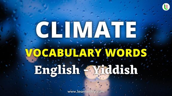 Climate names in Yiddish and English