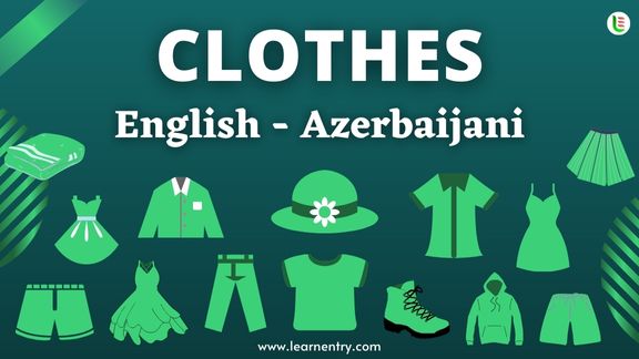 Cloth names in Azerbaijani and English - Common Azerbaijani Vocabulary