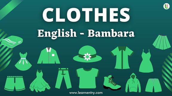 Cloth names in Bambara and English