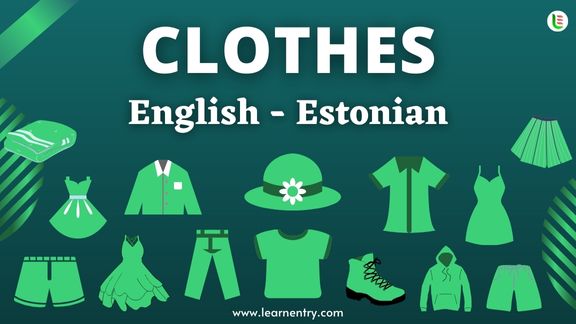 Cloth names in Estonian and English - Common Estonian Vocabulary