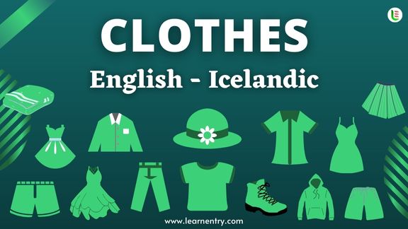 Cloth names in Icelandic and English - Common Icelandic Vocabulary
