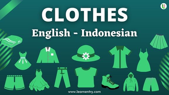 Cloth names in Indonesian and English - Common Indonesian Vocabulary