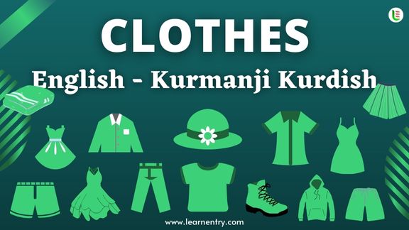 Cloth names in Kurmanji kurdish and English