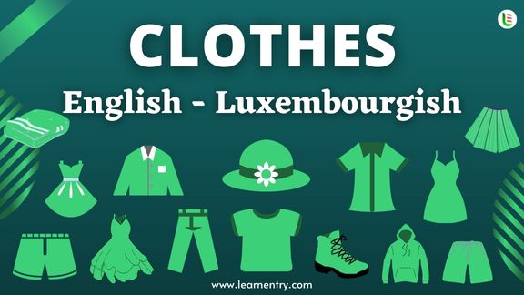 Cloth names in Luxembourgish and English - Common Luxembourgish Vocabulary