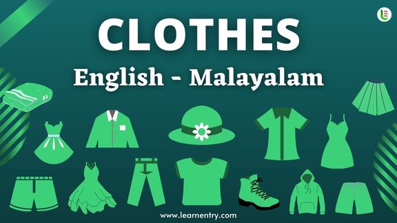 Cloth names in Malayalam and English