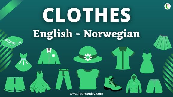 Cloth names in Norwegian and English