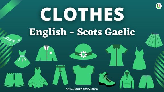 Cloth names in Scots gaelic and English - Common Scots gaelic Vocabulary