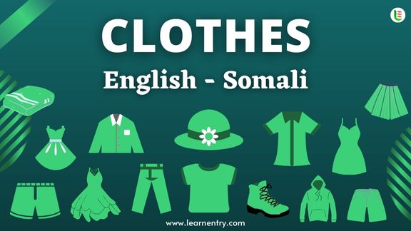 Cloth names in Somali and English